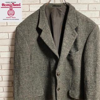 ハリスツイード(Harris Tweed)の90s 古着 ハリスツイード テーラードジャケット くるみボタン ヴィンテージ(テーラードジャケット)