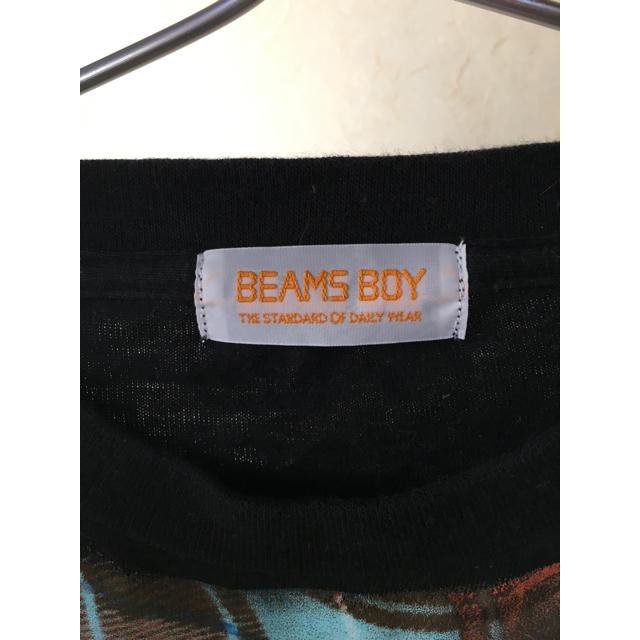 BEAMS BOY(ビームスボーイ)の【BEAMS BOY】マフラー柄プリントロングTシャツ レディースのトップス(Tシャツ(長袖/七分))の商品写真