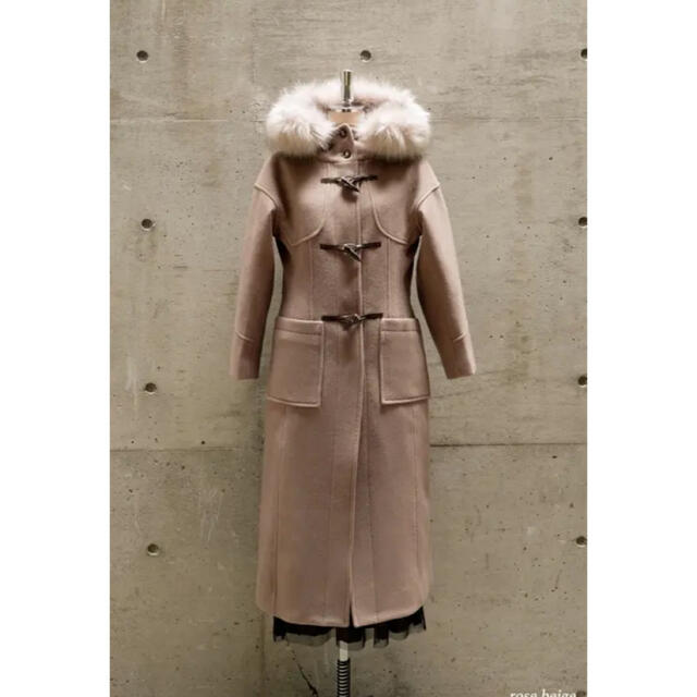SNIDEL(スナイデル)のherlipto Faux Fur Hoodie Duffle Coat レディースのジャケット/アウター(ダッフルコート)の商品写真