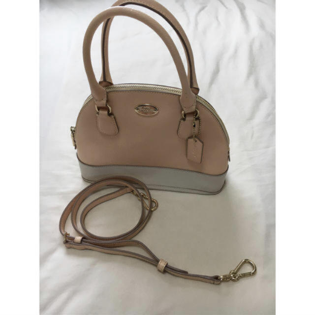 バッグ美品 coach 2way ショルダー バッグ バイカラー コーチ