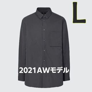 ユニクロ(UNIQLO)の【新品】＋J スーピマコットンシャツ L 2021AW グレー(シャツ)