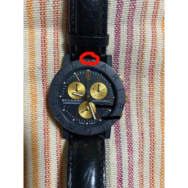 売れ筋新商品 BVLGARI - ブルガリ　カーボンクロノグラフ 腕時計(アナログ)