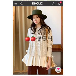 ディーホリック(dholic)の★新品タグ付★レイヤードヘムニット🍎🍎様専用です！(ニット/セーター)