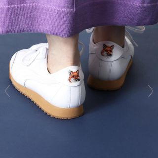 PUMA×メゾンキツネ キツネ刺繍スニーカー 24.5-