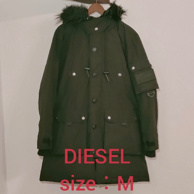 ★新品★ DIESEL 中綿 エコファー フーデッドコート