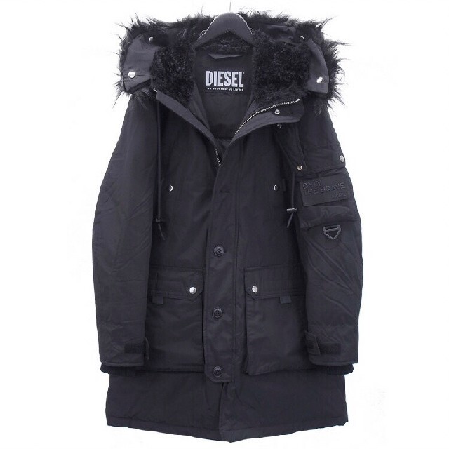 DIESEL(ディーゼル)の★新品★ DIESEL 中綿 エコファー フーデッドコート メンズのジャケット/アウター(モッズコート)の商品写真