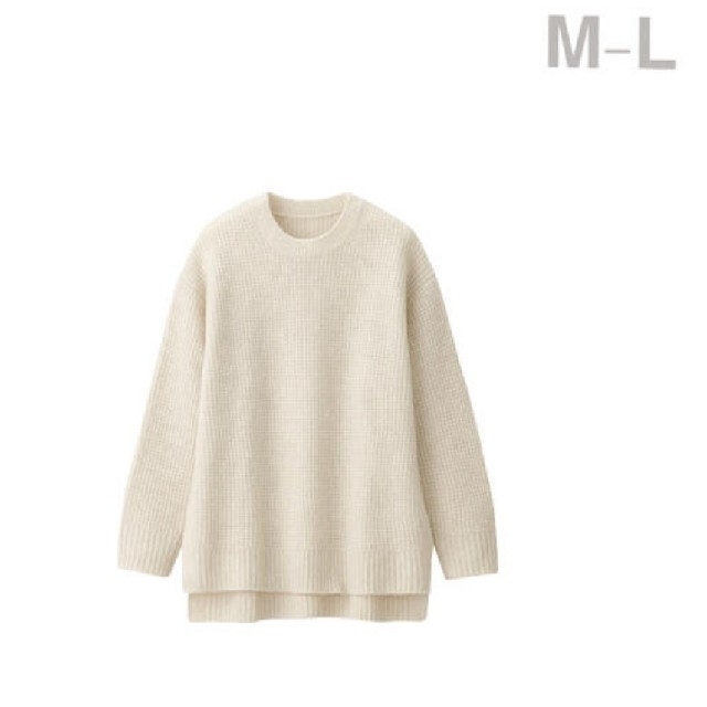 MUJI (無印良品)(ムジルシリョウヒン)の■新品■ 無印良品 ヤクキャメル入りチュニック／Ｍ－Ｌ／ライトシルバーグレー レディースのトップス(チュニック)の商品写真