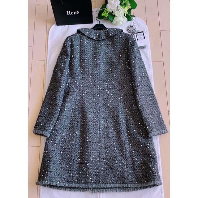 Rene 高級イギリス製ウール入りツイードコート38 極美品 foxey