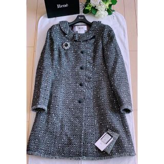 FOXEY - Rene 高級イギリス製ウール入りツイードコート38 極美品 foxey
