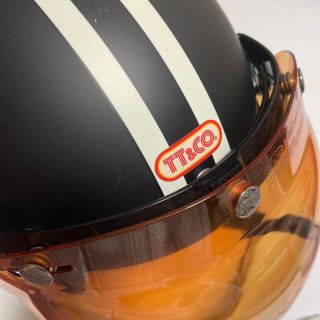 TT&CO  ジェットヘルメット　美品　黒　シールド　おまけ　(ヘルメット/シールド)