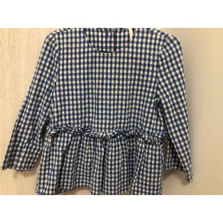 ザラ(ZARA)のzara ヘプラムギンガムチェックブラウス(シャツ/ブラウス(長袖/七分))