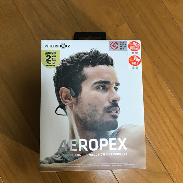 新品未使用 AfterShokz AEROPEX ブラック　AS800145mAh同梱品