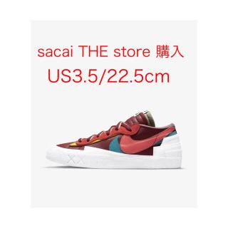 ナイキ(NIKE)のNike x sacai x KAWS Blazer Low Team Red(スニーカー)