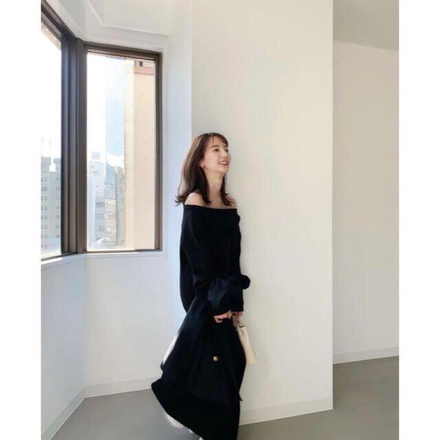 TODAYFUL(トゥデイフル)のlouren sweat slit one piece　ブラック レディースのワンピース(ロングワンピース/マキシワンピース)の商品写真