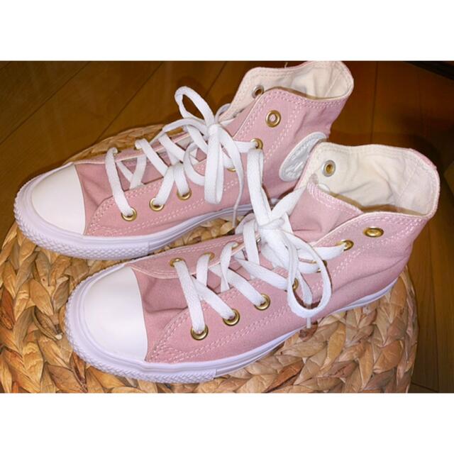 CONVERSE(コンバース)の🌸秋桜🌸さん専用★未使用コンバースオールスター/ハイカット/ピンク/アースコラボ レディースの靴/シューズ(スニーカー)の商品写真