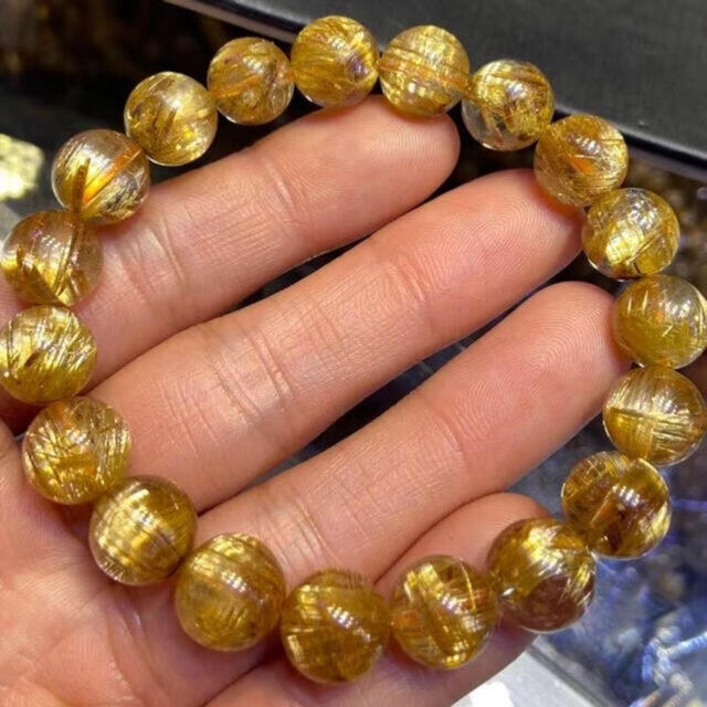 ⭐︎【天然】タイチンルチルクオーツ ブレスレット 10mm