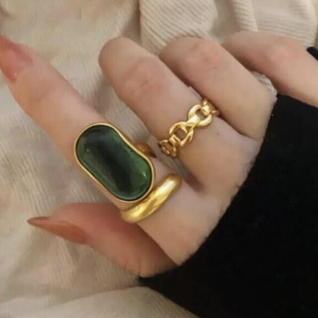 TODAYFUL(トゥデイフル)の大人気なため再入荷!tear drop ring silver925 2点セット レディースのアクセサリー(リング(指輪))の商品写真
