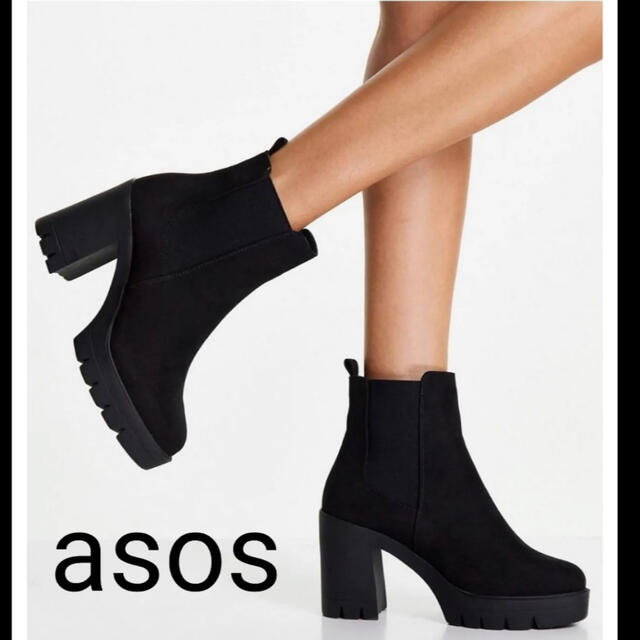 asos(エイソス)の新品・未使用♡ASOS＊ASOS DESIGN　チェルシーブーツ　ブラック♡ レディースの靴/シューズ(ブーツ)の商品写真