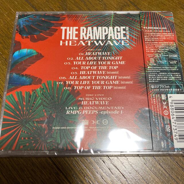 THE RAMPAGE(ザランページ)のTHE RAMPAGE from EXILE TRIBE HEATWAVE CD エンタメ/ホビーのDVD/ブルーレイ(ミュージック)の商品写真