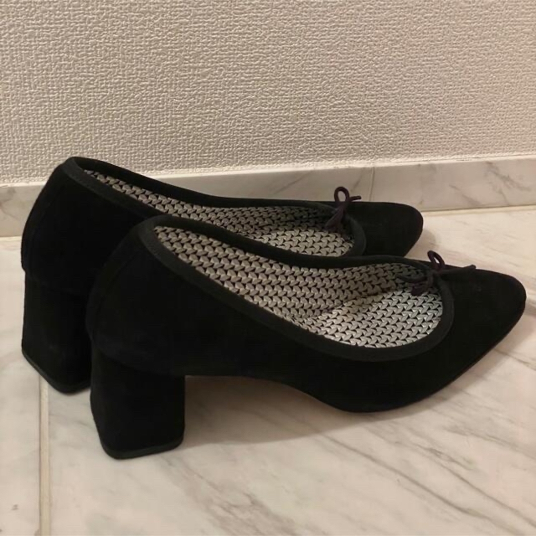 repetto(レペット)の【美品】repetto 38 Suede Black noir レディースの靴/シューズ(ハイヒール/パンプス)の商品写真