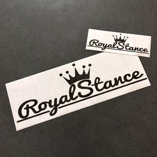 ☆送料無料☆ ROYAL ステッカー 特大サイズ ミニサイズ付き 黒色(車外アクセサリ)