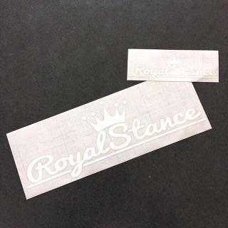 ☆送料無料☆ ROYAL ステッカー 特大サイズ ミニサイズ付き 白色(車外アクセサリ)