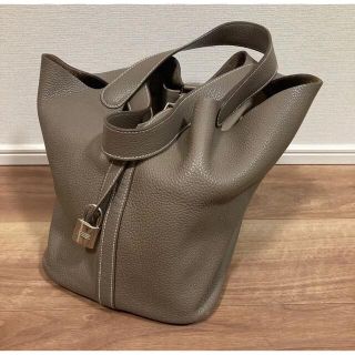 エルメス(Hermes)のエルメス　ピコタンロックGM  エトゥープ(ハンドバッグ)