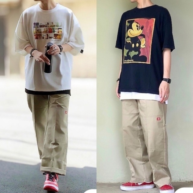 Dickies ディッキーズ ダブルニー ワークパンツ チノベージュ W34