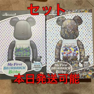 メディコムトイ(MEDICOM TOY)のBE@RBRICK B@BY  BLACK CHROME 100% & 400%(フィギュア)