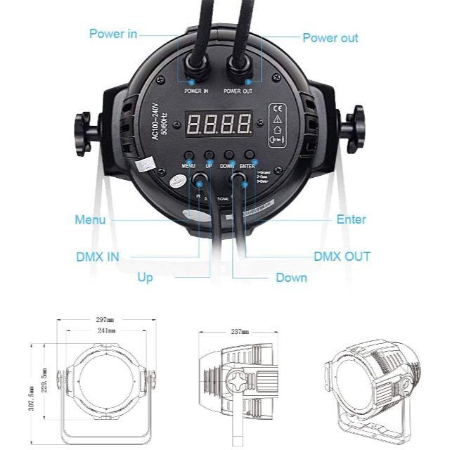 BETOPPER 舞台照明 ステージライト 200W COB LED RGB 4