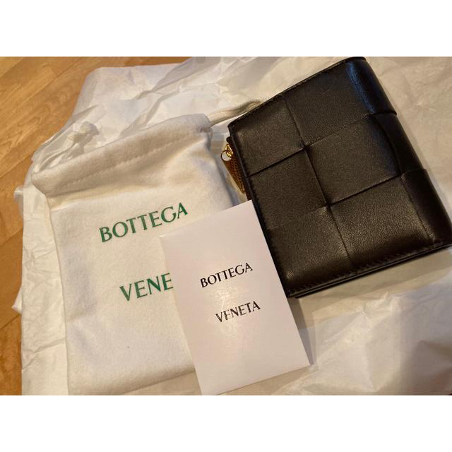 Bottega Veneta - ボッテガ二つ折財布新品イントレチャートブラック黒
