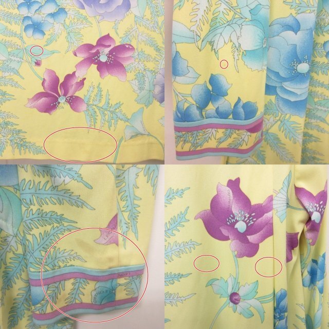 レオナール FASHION チュニックブラウス カットソー 花柄 黄 系 38 レオナール FASHION チュニックブラウス カットソー 花柄 黄 系 38