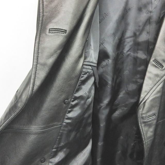 ウィンドアーマー NICHIWA レザートレンチコート ロング 羊革 ダブル L メンズのジャケット/アウター(その他)の商品写真