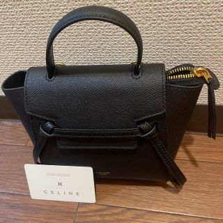 セリーヌ(celine)の®️isa様専用❗️セリーヌ　ベルトバック　ピコ　ブラック(ショルダーバッグ)