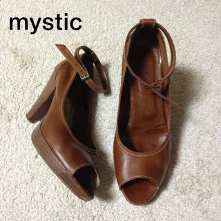 ミスティック(mystic)のmystic レザーパンプス38(ハイヒール/パンプス)