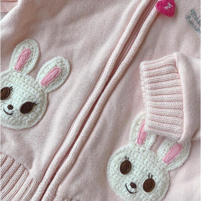 mikihouse(ミキハウス)のミキハウス うさこ パーカー　美品 キッズ/ベビー/マタニティのキッズ服女の子用(90cm~)(ジャケット/上着)の商品写真