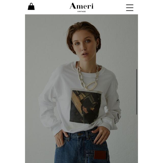 Ameri VINTAGE(アメリヴィンテージ)のAMERI PHOTO ROBERTA BAYLEY TEE レディースのトップス(Tシャツ(長袖/七分))の商品写真