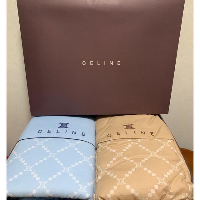 美品未使用 CELINE セリーヌ マカダム 西川産業 合繊掛ふとん 肌掛 - 布団