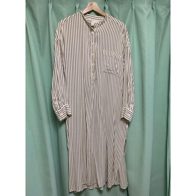 TODAYFUL(トゥデイフル)のtodayful  Stripe Shirts Dress エクリュ 36 レディースのワンピース(ロングワンピース/マキシワンピース)の商品写真
