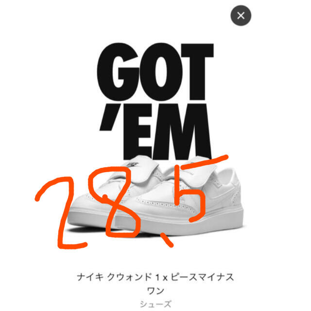 PEACEMINUSONE × Nike Kwondo1 28.5cm