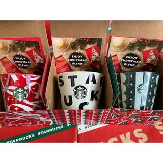 スターバックスコーヒー(Starbucks Coffee)のスターバックス　クリスマス　ミニカップ　全3種類セット　お皿　小物入れ　スタバ(食器)