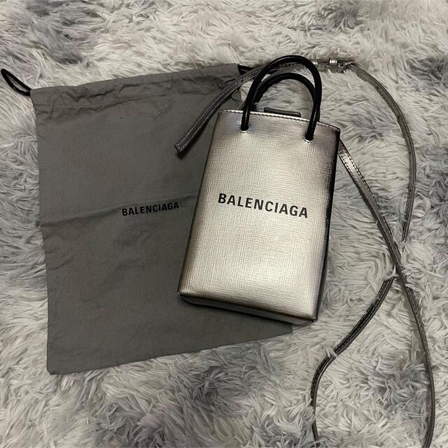 お待たせ! Balenciaga - バレンシアガ シルバーミニショルダーバッグ