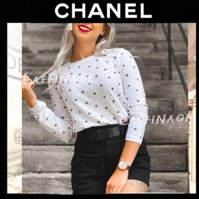 CHANEL(シャネル)の専用　レア♢CHANEL♢シャネル　ロゴ　ロンT 36 レディースのトップス(Tシャツ(長袖/七分))の商品写真