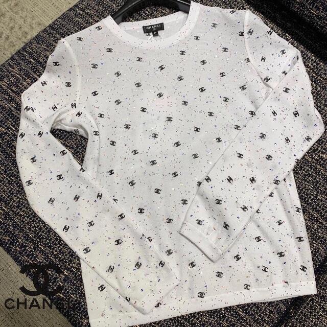 CHANEL(シャネル)の専用　レア♢CHANEL♢シャネル　ロゴ　ロンT 36 レディースのトップス(Tシャツ(長袖/七分))の商品写真