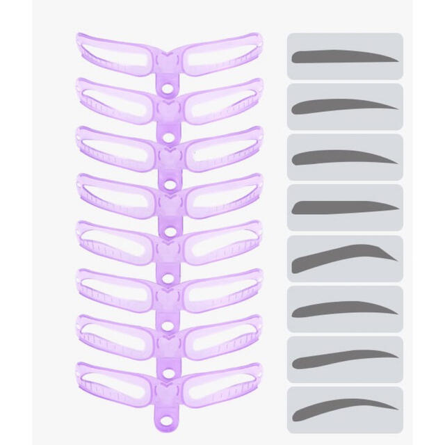 眉毛 テンプレート　8種類　簡単　美眉　眉書き　眉毛　最安値　韓国　人気 コスメ/美容のメイク道具/ケアグッズ(眉・鼻毛・甘皮はさみ)の商品写真