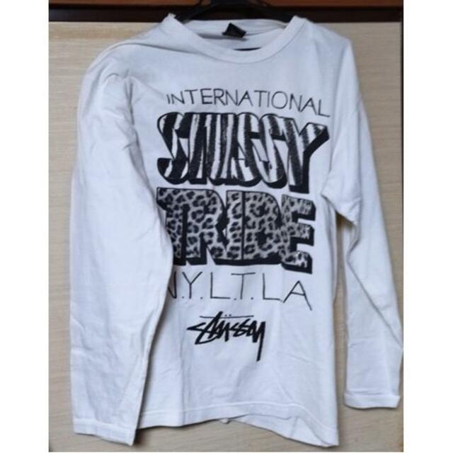 STUSSY(ステューシー)のStussy ロングTシャツ　メンズL　白 メンズのトップス(Tシャツ/カットソー(七分/長袖))の商品写真