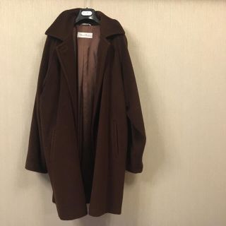 マックスマーラ(Max Mara)のお値引きしました｜マックスマーラ 最高級白タグコート　ブラウン(ロングコート)