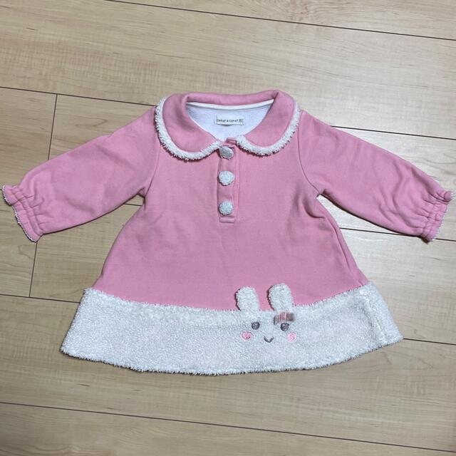 coeur a coeur(クーラクール)のクーラクール　チュニックワンピース80 キッズ/ベビー/マタニティのベビー服(~85cm)(ワンピース)の商品写真