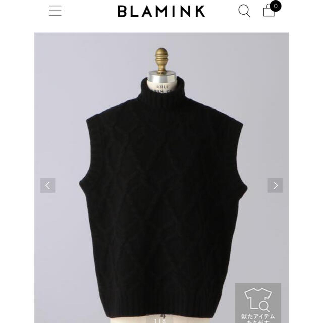 blamink  ニット　ジレ　ベスト　カシミヤ　ドゥロワー