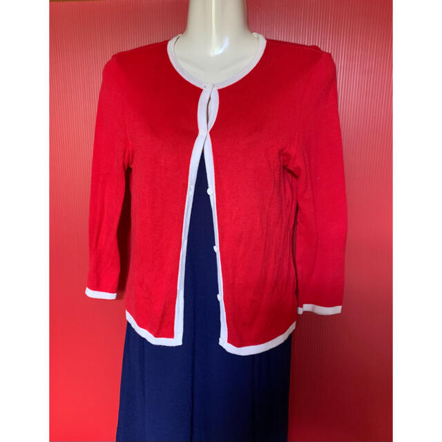 ☆クレージュ21☆赤☆courreges21☆カーディガン☆Red☆新品☆未使用